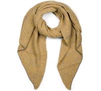 styleBREAKER Sciarpa donna asimmetrica a zig-zag,Curry-Grigio