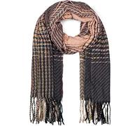 styleBREAKER Sciarpa donna in maglia fine a righe zigzag | Sciarpa 177x67 cm, frange 11,5 cm, morbida, non graffia, versatile, ideale come stola avvolgente.