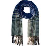 styleBREAKER Sciarpa donna in maglia fine a righe zigzag | Sciarpa 177x67 cm, frange 11,5 cm, morbida, non graffia, versatile, ideale come stola avvolgente.