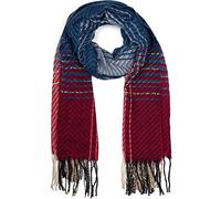 styleBREAKER Sciarpa donna in maglia fine a righe zigzag | Sciarpa 177x67 cm, frange 11,5 cm, morbida, non graffia, versatile, ideale come stola avvolgente.