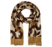 styleBREAKER Sciarpa Donna Oversize Stampa Animalier Leopardata,Marrone-Bei