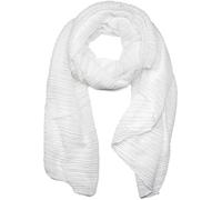 styleBREAKER Sciarpa donna plissettata misto cotone 96x192cm,Bianco