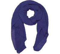 styleBREAKER Sciarpa donna plissettata misto cotone 96x192cm,Blu reale