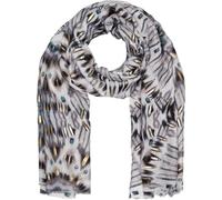 styleBREAKER Sciarpa donna stampa Mandala Batik Shibori,Grigio-nero