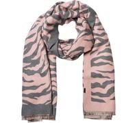styleBREAKER Sciarpa donna stampa zebrata,Rosé-Grigio
