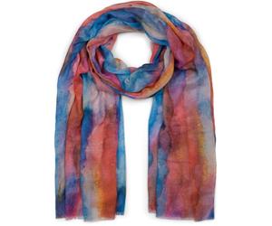 styleBREAKER Sciarpa donna viscosa sfumatura acquerello,Arancione-rosso-blu