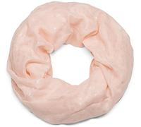 styleBREAKER Sciarpa Loop da donna con motivo a stelle metalliche luccicanti, sciarpa tubolare leggera in tinta unita, foulard 01016118, colore:Rosé