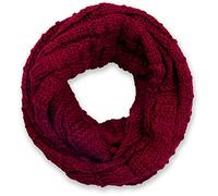 Sciarpa scaldacollo in maglia a quadri, sciarpa ad anello in maglia fine a tinta