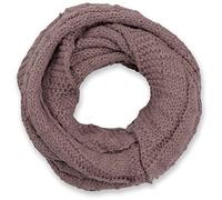 styleBREAKER sciarpa scaldacollo in maglia a quadri, sciarpa ad anello in maglia fine a tinta unita, sciarpa invernale in maglia, unisex 01018154, colore:Mauve