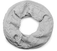 styleBREAKER sciarpa scaldacollo in maglia fine con motivo intrecciato, sciarpa invernale ad anello, sciarpa in maglia, unisex 01018151, colore:Grigio chiaro