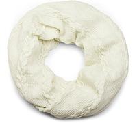 styleBREAKER sciarpa scaldacollo in maglia fine con motivo intrecciato, sciarpa invernale ad anello, sciarpa in maglia, unisex 01018151, colore:Crema-Beige