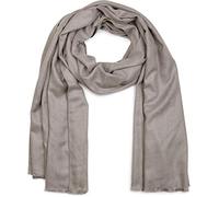 styleBREAKER Sciarpa Stola Unisex Tinta Unita con Frange 66x193cm,Grigio
