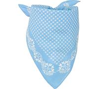 styleBREAKER Sciarpa triangolare da donna in cotone con motivo floreale, sciarpa multifunzionale, bandana 01016201, colore:Blu chiaro-Bianco