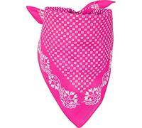 styleBREAKER Sciarpa triangolare da donna in cotone con motivo floreale, sciarpa multifunzionale, bandana 01016201, colore:Pink-Bianco