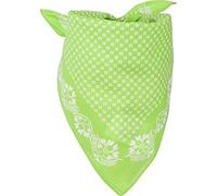 styleBREAKER Sciarpa triangolare da donna in cotone con motivo floreale, sciarpa multifunzionale, bandana 01016201, colore:Calce-Bianco
