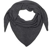 styleBREAKER Sciarpa triangolare da donna in maglia morbida con motivo a chicchi di riso, tinta unita, in misto lana, made in Italy, 190x72 cm, colore:Grigio scuro