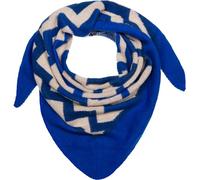 styleBREAKER Sciarpa triangolare XXL donna motivo zig-zag,Blu-Blu scuro