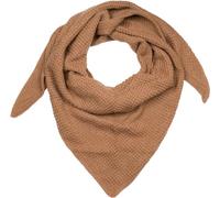 styleBREAKER Sciarpa triangolare XXL in maglia a grana di riso,Cognac