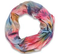 styleBREAKER Sciarpa tubolare da donna con motivo a onde acquerello Zigzag Acquerello | Sciarpa Loop morbida in viscosa | sciarpa rotonda leggera foulard materiale morbido 90x40 cm, colore:Multicolore
