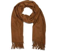 styleBREAKER Sciarpa unisex in viscosa con frange,Cognac