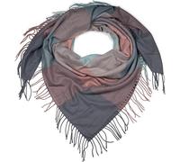 styleBREAKER Sciarpa XXL da donna a quadri colorati,Rosa-menta-grigio
