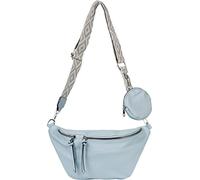styleBREAKER Set di borse a tracolla Crossbody da donna a mezzaluna 3 pezzi, tracolla con motivo, portachiavi, portafoglio 02012398, Azzurro, taglia unica