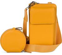 styleBREAKER Set di borse da donna 2 pezzi con tasca per cellulare e protezione RFID, borsa a tracolla, borsa per cellulare 02012385, colore:Curry