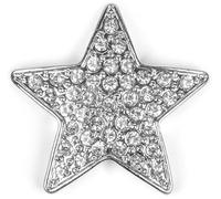 styleBREAKER Spilla Magnetica Donna Stella con Strass,2, Argento