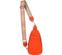 styleBREAKER Zaino monospalla da donna, tracolla a motivi geometrici, borsa a tracolla unicolore, zaino da città, borsa a tracolla 02012400, colore:Arancione