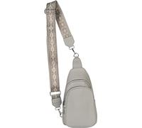 styleBREAKER Zaino monospalla da donna, tracolla a motivi geometrici, borsa a tracolla unicolore, zaino da città, borsa a tracolla 02012400, colore:Grigio chiaro
