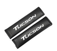 Stylecart 2 Pezzi Auto Imbottiture Cinture di Sicurezza in Fibra di Carbonio per Hyun-dai Tucson, Copri Cintura di Sicurezza per Auto Copertura Protezione della Spalla Comfort Morbido,Black