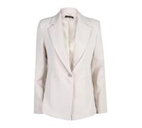 Styled In Italy Blazer donna mono bottone con spalline imbottite - panna