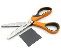 STYLEETE Forbici Zig Zag per Stoffa [Qualità Professionali], Lame in Acciaio Inox (7,5 cm) - Forbici Seghettate Ergonomia per Sarta o Hobby Creativi - Forbici Dentellate per Destrorsi e Mancini