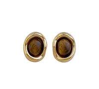StyleJella Orecchini a perno placcati in argento dorato con nodo grosso geometrico a goccia pendenti intrecciati per le donne gioielli alla moda a cerchio, Acciaio inossidabile, Nessuna pietra