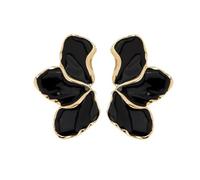 StyleJella Orecchini irregolari da donna - design unico a petalo in lega con smalto, grandi gioielli alla moda, orecchini floreali smaltati alla moda, perfetti per ballo di fine anno e regalo alla