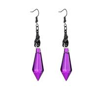 StyleJella Orecchini pendenti a forma di pipistrello nero con cristalli gotici da vampiro, per Halloween, cosplay, regalo di festa, Ottone, Nessuna pietra preziosa