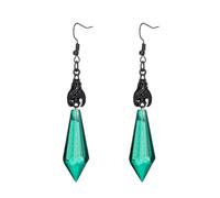 StyleJella Orecchini pendenti a forma di pipistrello nero con cristalli gotici da vampiro, per Halloween, cosplay, regalo di festa, Ottone, Nessuna pietra preziosa