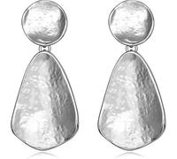 StyleJella Orecchini pendenti da donna placcati in oro 18 carati, geometrici, grossi orecchini pendenti con gioielli alla moda in oro e argento bicolore, Zinco, Nessuna pietra preziosa