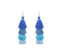 StyleJella Orecchini pendenti leggeri fatti a mano con nappe bohémien, per donne e uomini, lunghi orecchini pendenti con frange alla moda, idea regalo, Poliestere, Nessuna pietra preziosa