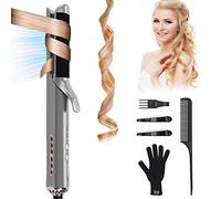 Styler con Flusso di Aria a 360°, 2 in 1 Capelli Ricci o Lisci PARWIN PRO BEAUTY Piastra per Capelli con Tecnologia a Flusso di Aria Styling, 150-230 ℃, Display a LED, Grigio + Viola