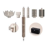Shark FlexStyle Sparkle Limited Edition Gold Diamond 5 in 1 - Asciugatrice per capelli con ricci, spazzola ovale, concentratore, diffusore, scatola portaoggetti, senza danni dal calore HD446JSEU