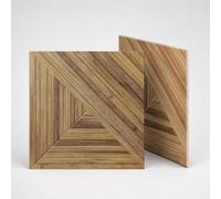 STYLER Pannelli acustici Light Timber 60 x 60 cm, set da 16 | Feltro da 10 mm, effetto legno chiaro, riduce Hall ed Eco, per soggiorno, camera da letto e home office, montaggio adesivo