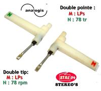 Stylet Doppio Zaffiro DN5 DN52 DN54 78 rpm per DUAL CDS 620 630 630/54