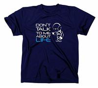 Styletex23 #2 Per Anhalter durch die Galaxis Marvin Robot Fun T-Shirt 42 Hitchhiker Life Robot, blu navy, XXL