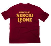 Styletex23 Directed by Sergio Leone Fan Shirt Classic Spaghetti Italo Western, Retro, bordeaux, L