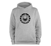 Styletex23 Felpa Con Cappuccio Uomo BSG, Battlestar Galactica Logo