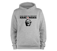 Styletex23 Felpa con Cappuccio Uomo Egal che Cosa Du Cook Karl Marx, Divertente