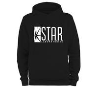 Styletex23 Felpa Con Cappuccio Uomo Star Laboratories Labs Logo, The Flash