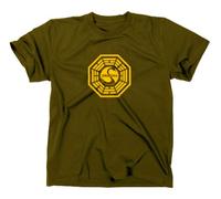 Styletex23 - Maglia, motivo: «Stazione 3», il Progetto Dharma della serie televisiva Lost, Verde (Verde), M