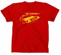 Styletex23 Maglietta T-Shirt Delorean, Rosso, L